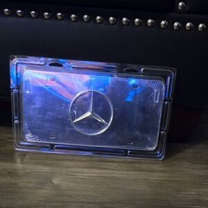 Mercedes License Plate Frame - Silver